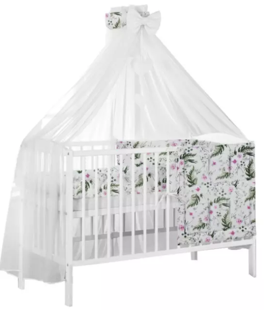 Baby Canopy Drape Mosquito Net with Ribbon ONLY COTBED/ COT Garden flowers