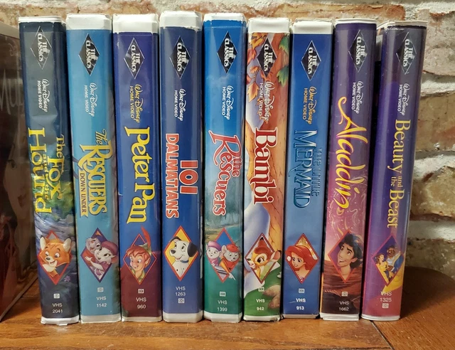 WALT DISNEY VHS Tapes Lot of 20 Classics Masterpiece Collections Black ...