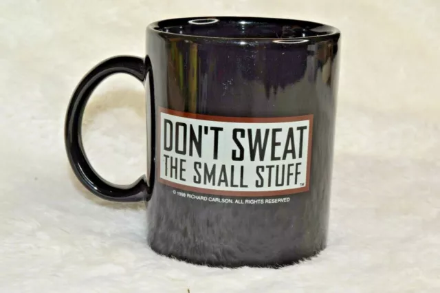 Vintage 1998 Don't Sweat the Small Stuff Life is Only A Test Coffee Mug Cup