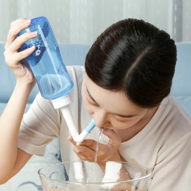 Botella de enjuague sinusal Neti Pot lavado nasal 500 ml Neti-Pot botella de lavado nariz nariz