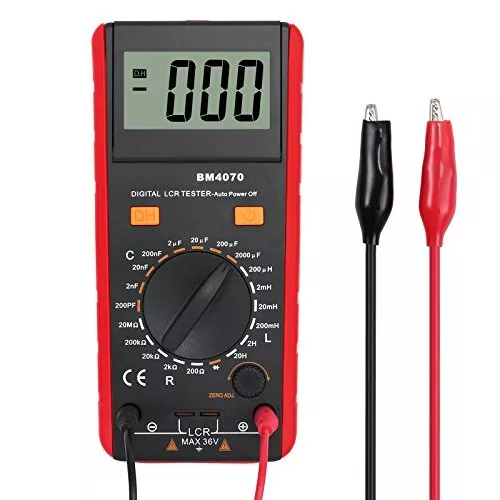 LCR Meter Digital Capacitance Inductance Resistance Tester with Battery Crocodi