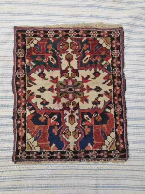 Handmade Old Vintage Small  Rug North West Azerbaijan Ghoravan