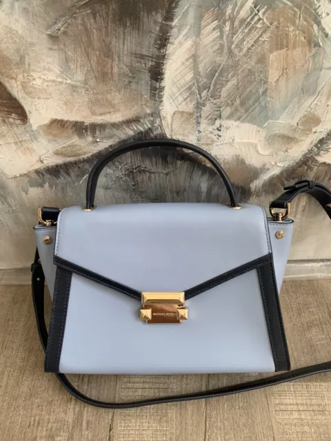 Michael michael kors whitney quilted sales leather tricolor top handle satchel