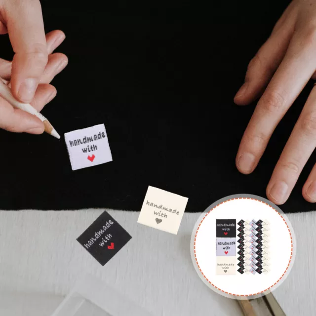 150 Pcs Clothes Tag Label DIY Labels Clothing Collar Sew on Foldable