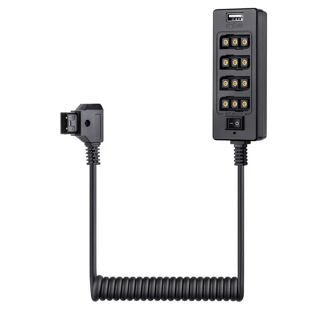 Cable divisor Dtap con interruptor D-Tap para bloqueo en V montaje, batería de montaje dorado U6N9