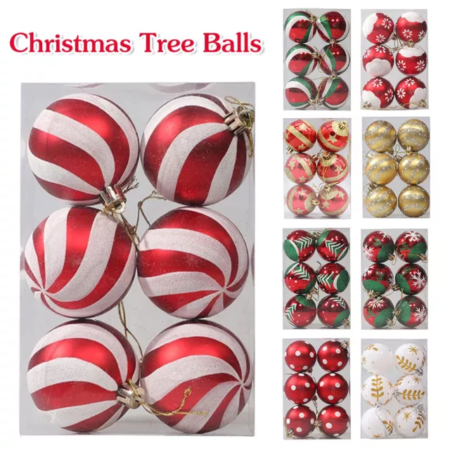 6X Christmas Tree Balls Baubles Xmas Tree Hanging Ornament Home Party Decoration