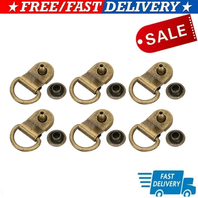 Shoelace Hook D‑Ring Eyelet Buckle Brass Shoe Leather Bag DIY Rivet Tool GO