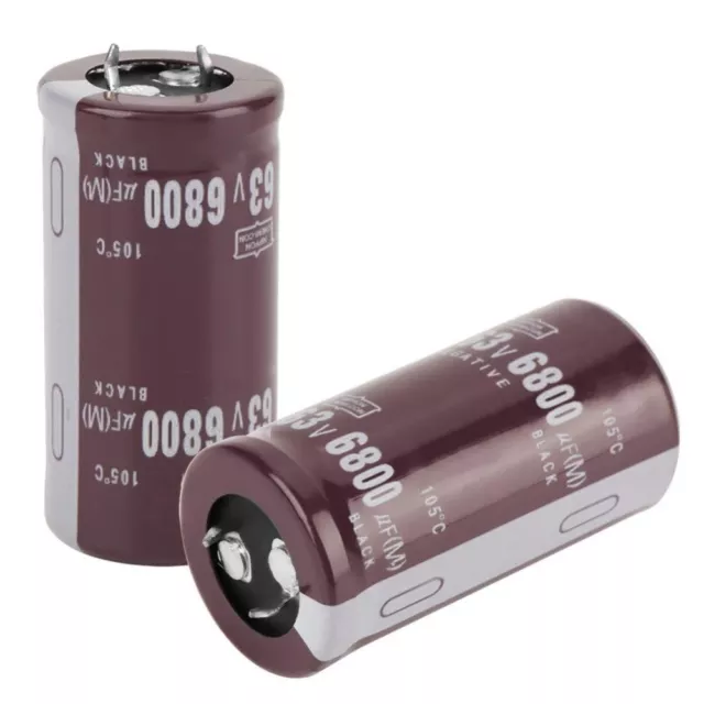 2pcs 63V 6800uF Electrolytic Capacitor Set 25 × 50mm  Easy to us