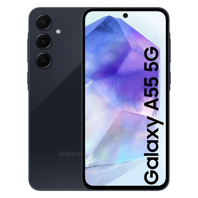 SAMSUNG GALAXY A55 5G 128GB 6.6'' 'unlocked SMART PHONE NAVY £258.99