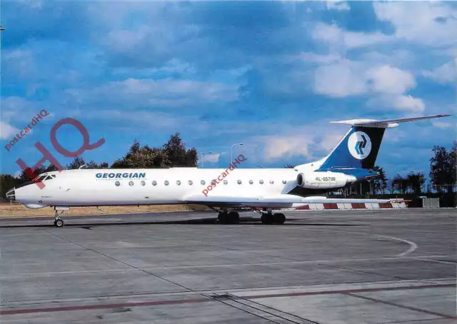 Picture Postcard:-GEORGIAN AIRWAYS TUPOLEV TU-134A-3 4L-65798 [OKC 0318]