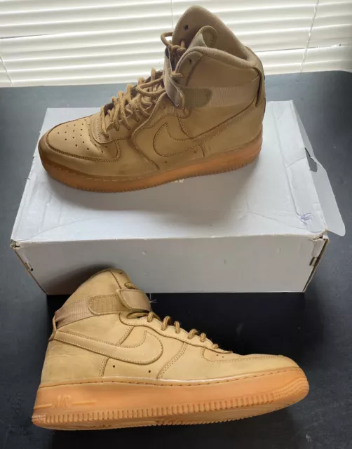 Nike Air Force 1 High LV8 Boys Shoes Size 4.5Y Sneakers Wheat Gum Sole  807617