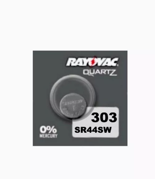 Rayovac 303 SR44SW Silver 1.55V Oxide Watch Battery