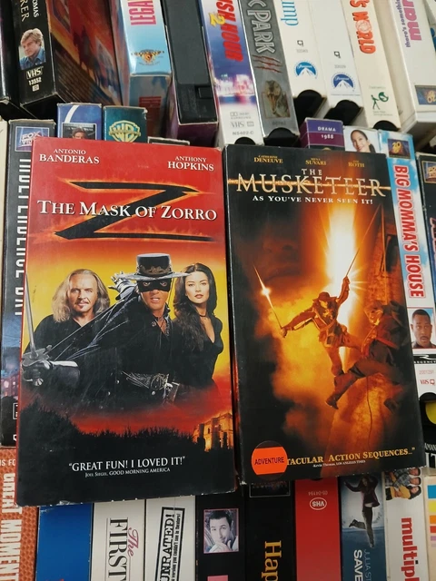 Tim Roth Muskateer THE MUSKETEER (VHS, 2002) Catherine Deneuve, Tim Roth & Mask Of Zorro ...