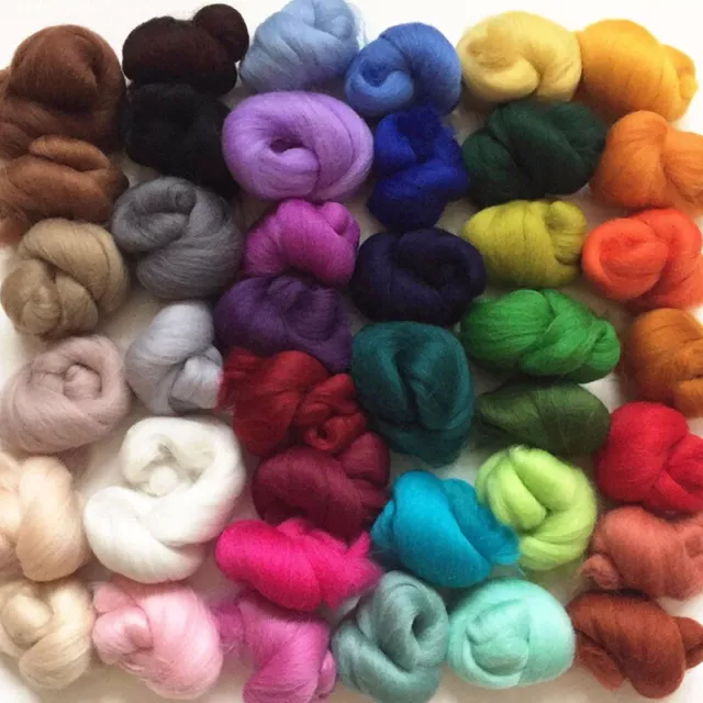 36/50 Colors Felting Wool Fibre Felt Fabric Felt Craft Toy Felting Wool 108/150g