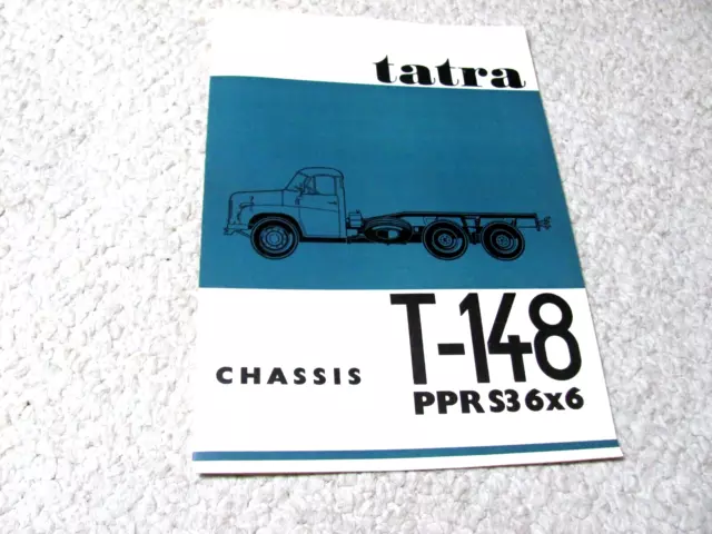 1970's TATRA T-148 CHASSIS 6x6 (CSSR) SALES BROCHURE