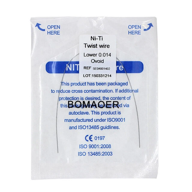 Kit De 10 Fils Orthodontiques AZDENT Super élastiques Niti – Forme Ronde/ovoïde, Parfait Pour Les Prothèses Dentaires