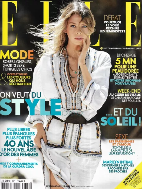 Elle N º 3671 29/04/2016 Stella Maxwell/Marilyn Íntima / 40 Años Edad D'Or