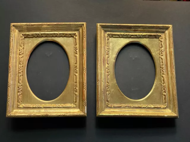 WOW! Vintage PAIR *GOLD Antique PICTURE FRAMES Hollywood Regency Easel