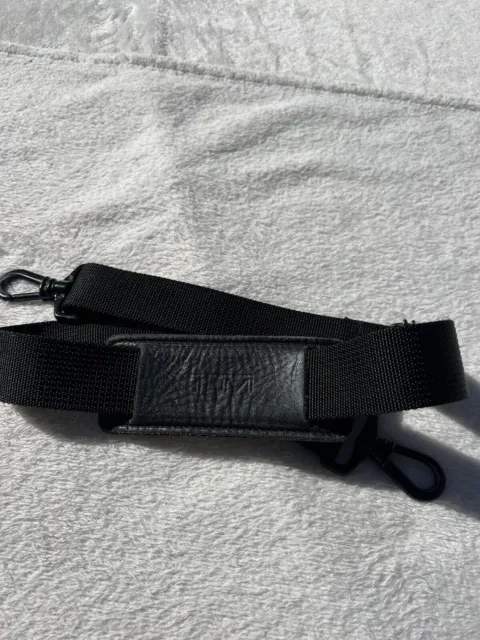 Tumi Alpha Black Leather Adjustable replacement strap messenger & briefcase bag