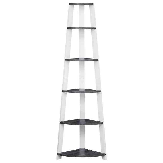 Bookshelf, Bookcase, Etagere, Corner, 5 Tier, 72"H, Office, Bedroom, Laminate, G
