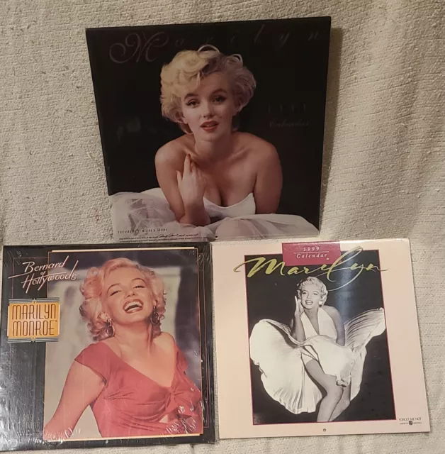Marilyn Monroe Calendar Lot Of 3 1999 New Sealed Beautiful Photos!