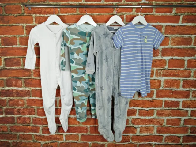 Baby Boy Bundle Age 18-24 Months George Next M&S Babygro Sleepsuit Fleece 92Cm