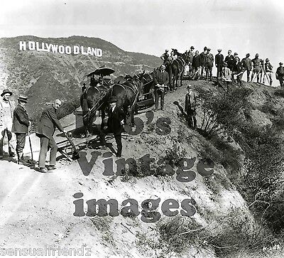 Hollywood aka Hollywoodland Los Angeles suburb famous sign ground breaking 1