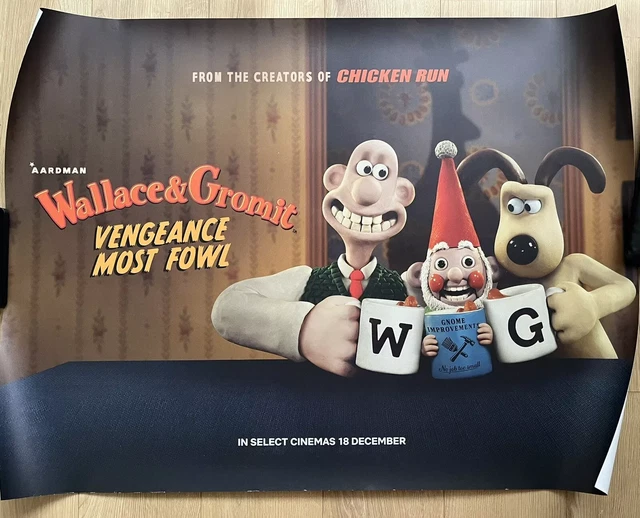 WALLACE & GROMIT: Vengeance Most Fowl Movie Cinema Quad Poster - Norbot