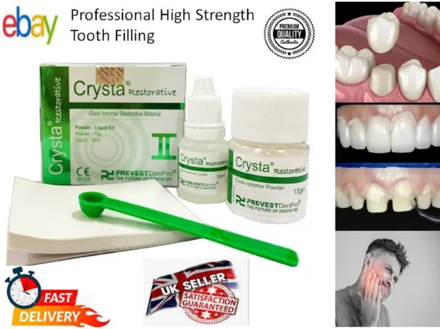 lost Tooth Permanent Filling, White Restorative Cement *DIY*Glass Ionomer DENTAL