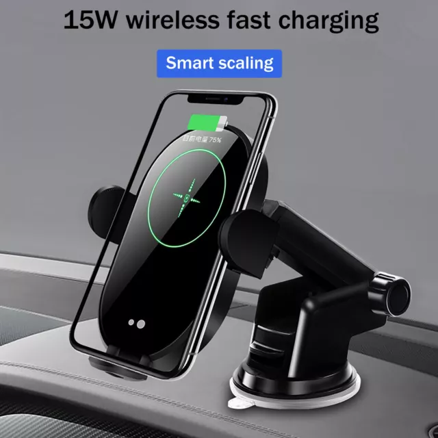 Qi Wireless Car Charger Auto Clamping Mount Fast Charging  Vent Phone Holder