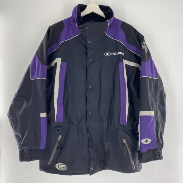 Polaris Snowmobile Shell Jacket Pure MVT Black Purple Men's Sz L