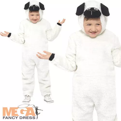 Sheep Kids Fancy Dress Farm Animal Lamb Girls Boys Jumpsuit Costume Outfit New