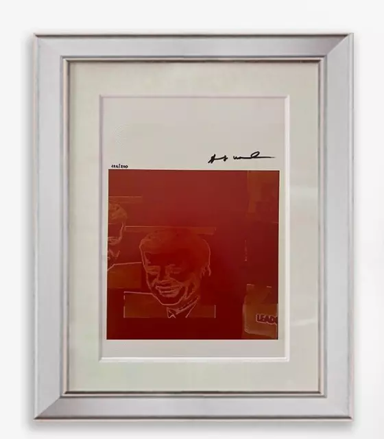 Andy Warhol Firmado a Mano Original Litografía Estampado Certificado Tasación