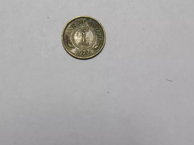 Old Guyana Coin - 1977 1 Cent - Circulated