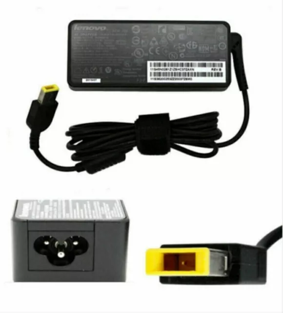 Genuine Lenovo 45W charger yellow Square Tip 20V 2.25A- AC Adapter + Power Cable