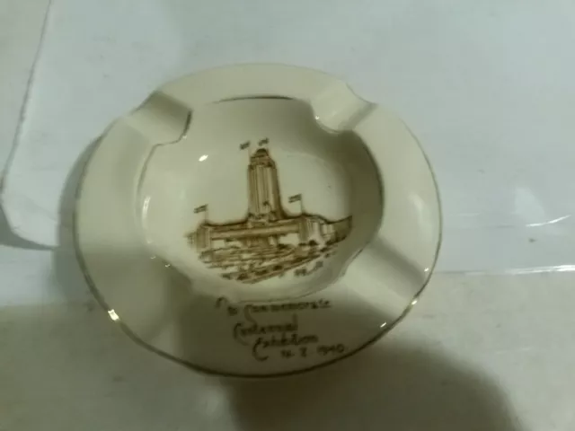 New Zealand 1940 Centennial Exhibition vintage ashtray souvenir tower H&K made