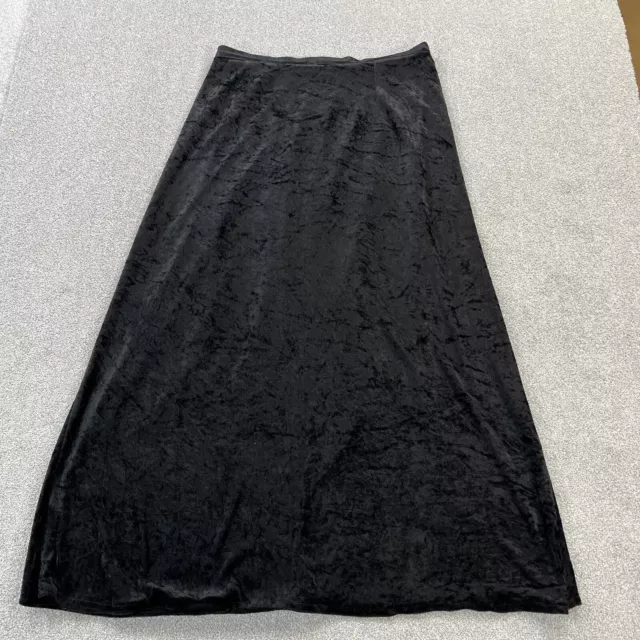 Long Tall Sally Ladies Skirt Black Size Large 34" Waist Velvet A Line Long Plain