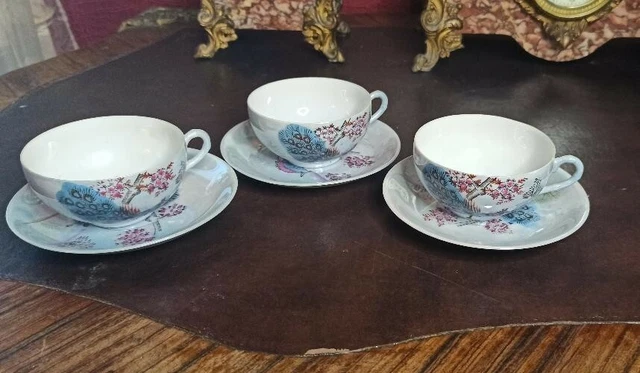 Lot De 3 Tasses Et Soucoupes Vintage Publicitaires Café Coulonges - Porcelaine, Bon état - Parfait Pour Collection Ou Déco