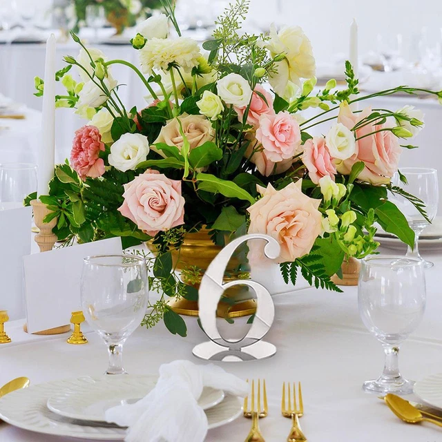 10pcs 1-10/11-20 Number Acrylic Table Numbers DIY Romantic Sign Seat Card. Q9W6
