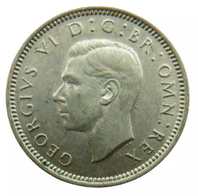 1939 King George VI Silver Sixpence Coin In Higher Grade