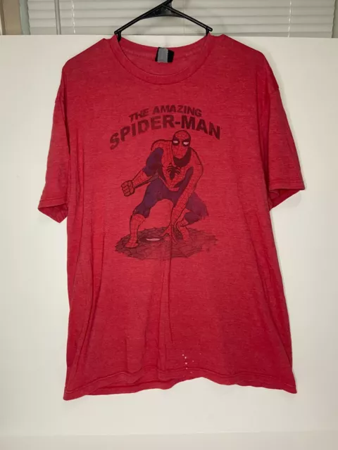 Mad Engine Marvel Amazing Spiderman Red Graphic Short Sleeve T-Shirt XL