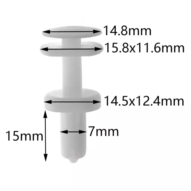 100pcs Push Type Retainer Clips Door Trim Panel For GM Truck Chevrolet Chevy GMC 3