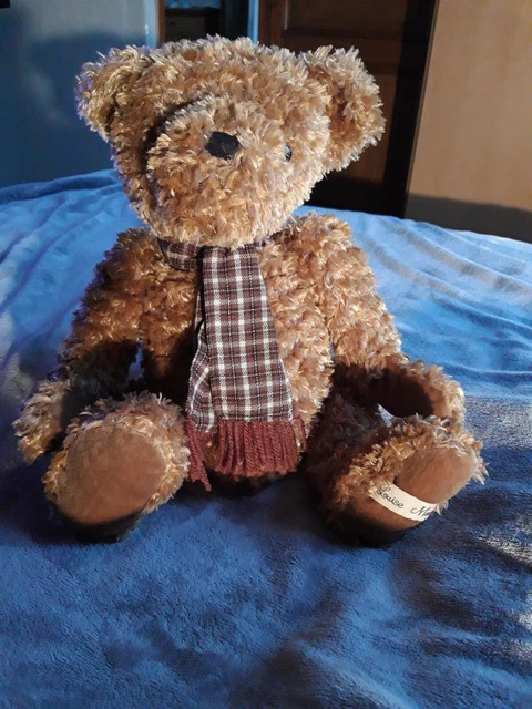 Grande Peluche Doudou Ours Louise Mansen 30 Cm Assis Ttbe