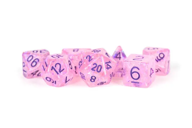 16mm Resin Flash Dice Poly Dice Set: Pink (US IMPORT)