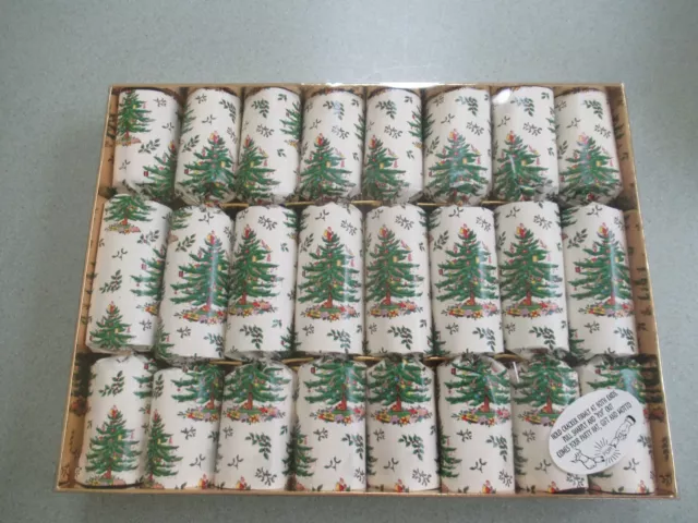 Spode Christmas design box of 8 party crackers / poppers