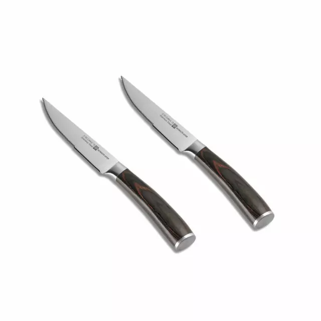 Schulte-Ufer Steakmesser-Set Riku 2-tlg., Messer, Klingenstahl, Schichtholzgriff