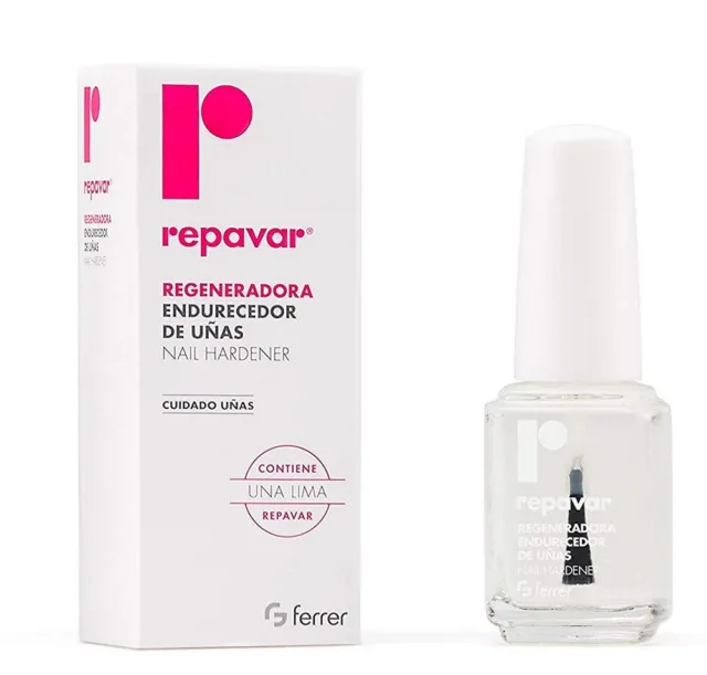 Esmalte endurecedor de uñas 15 ml ultra efectivo Repavar, regenerador, manicura