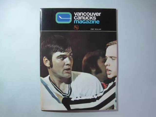 1971/72 Vancouver Canucks New York Rangers Nhl Program Dunc Wilson Dennis Kearns