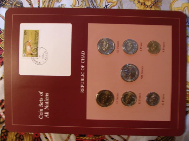 Coin sets of all Nations Chad W/C 1976-1983 UNC 100 Francs 1982 500 Fr CAS 1976A