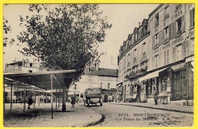 cpa 95 - MONTMORENCY (Val d' Oise) La Place du Marché Edition E. Malcuit, PARIS